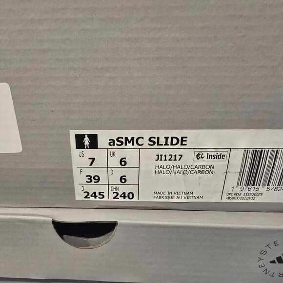 Stella McCartney x Adidas Women’s Size 7 Halo Carbon Light Green Slides JI1217 - Picture 11 of 14